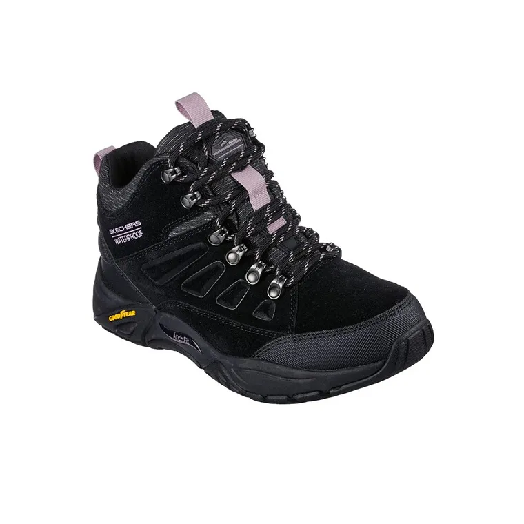 Skechers ARCH FIT RECON Cushioned Anti-Slip Wear-Resistant And Water-Resistant Mid-Top Trekking Shoes Women's Black-2