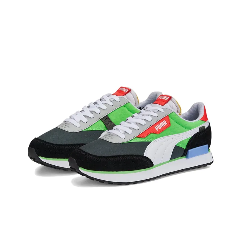Puma Future Rider "Play On" Dark Shadow Fluo Green-2