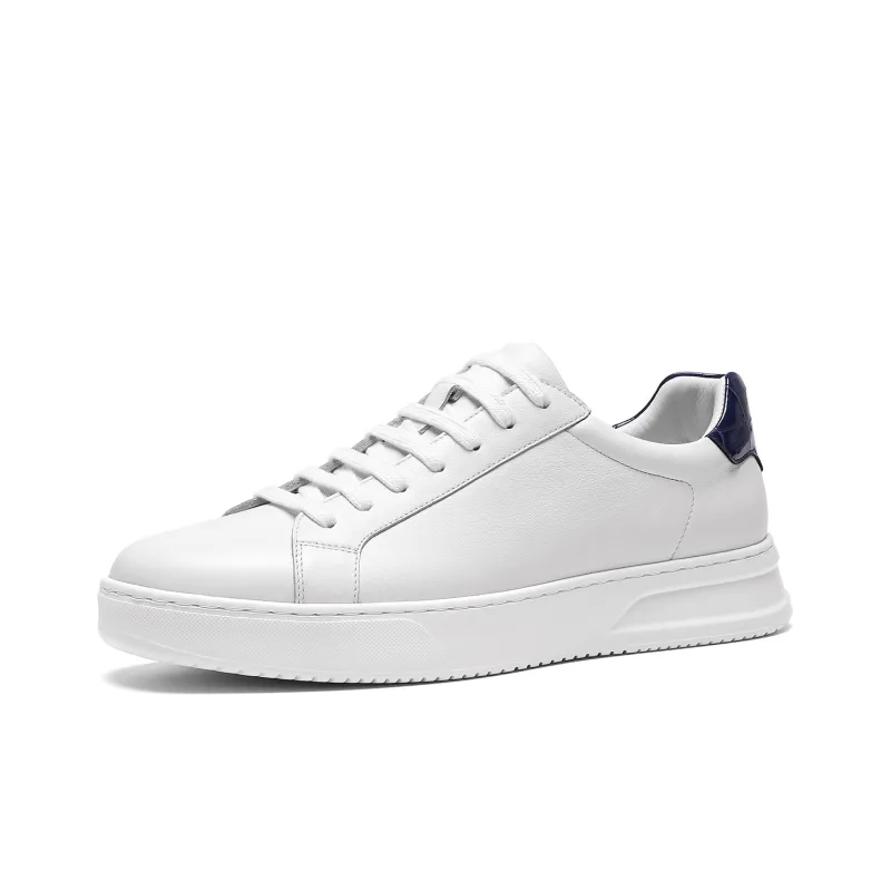 ELLE HOMME Stylish Skateboarding Shoes Men's White Blue-3