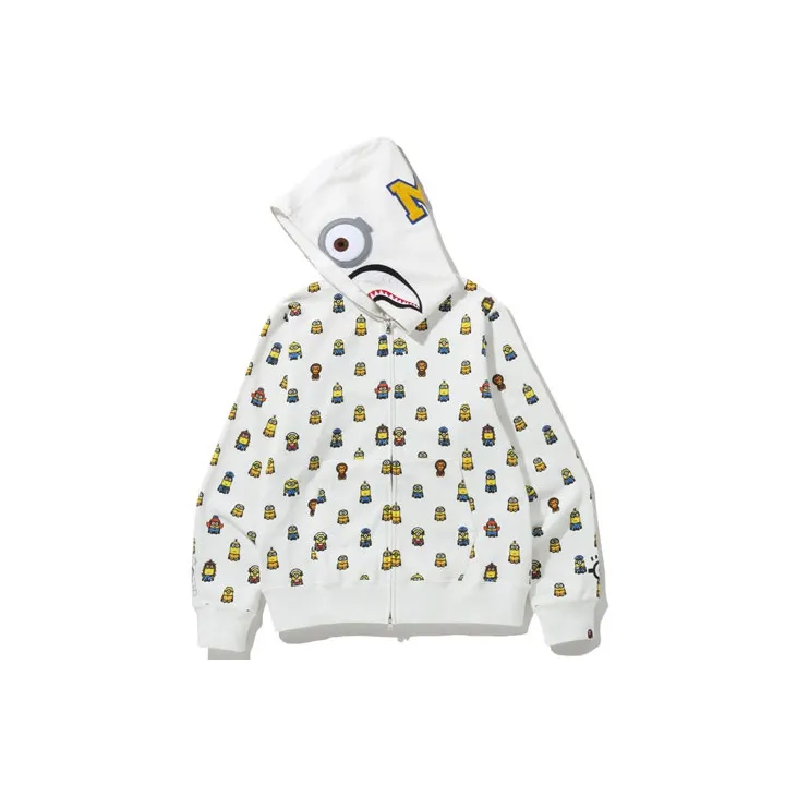 Bape X Minions Shark Full Zip Hoodie-5