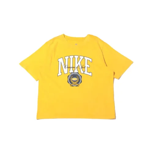 Nike Sportswear Women'ss Boxy Varsity Tee Yellow