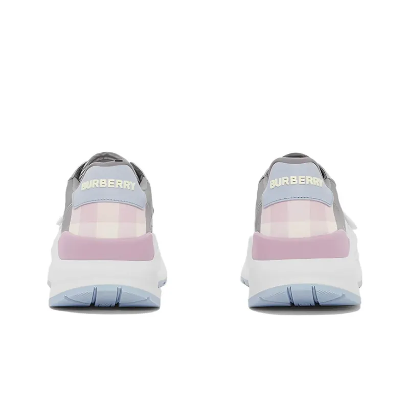 Burberry Ramsey Light Blue Pink Suede Women's-4