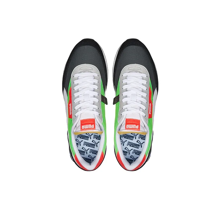 Puma Future Rider "Play On" Dark Shadow Fluo Green-3