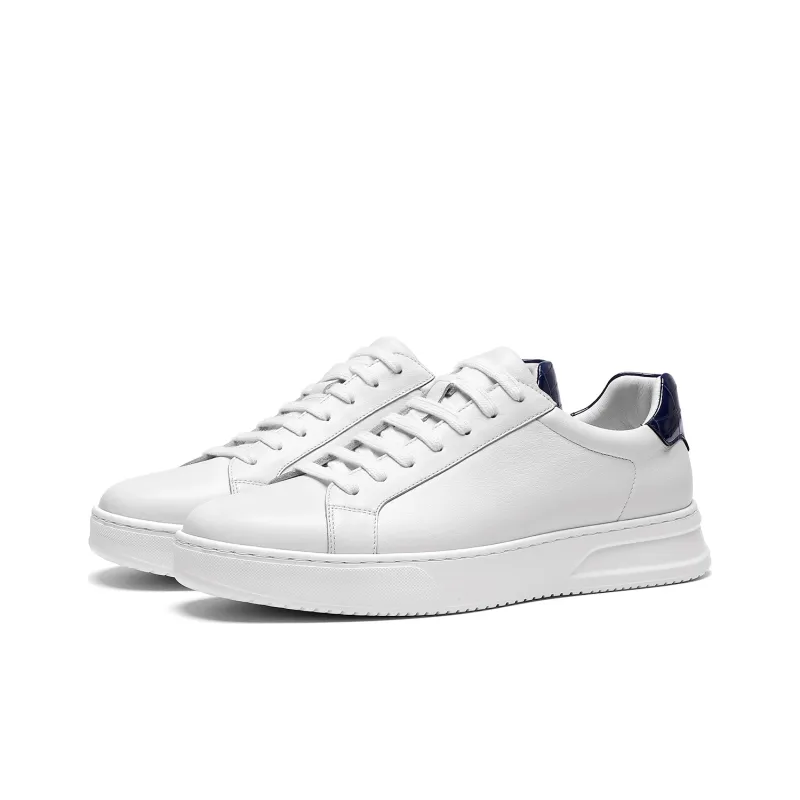 ELLE HOMME Stylish Skateboarding Shoes Men's White Blue-1