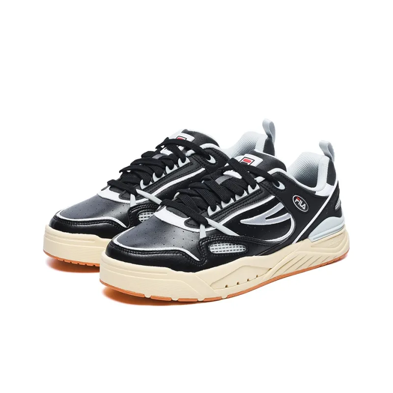 FILA Slam 22 Wear Resistant Low Top Skateboard Shoes Men's Black Contour Gray-2