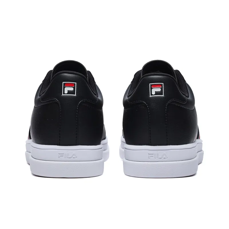 FILA Vigor Abrasion Resistant Low Top Skateboard Shoes Men's Black-3