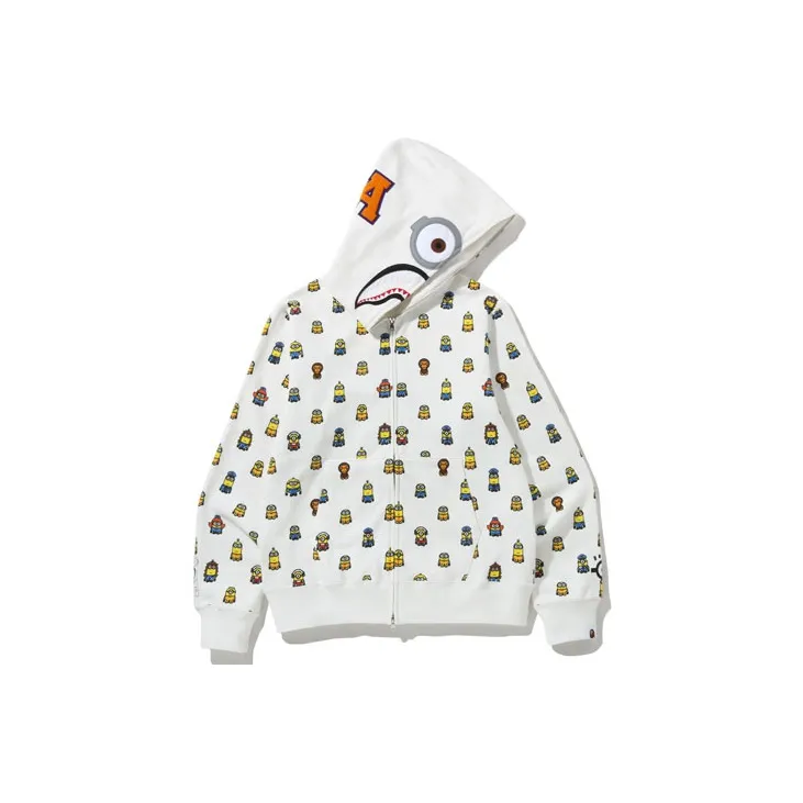 Bape X Minions Shark Full Zip Hoodie-4