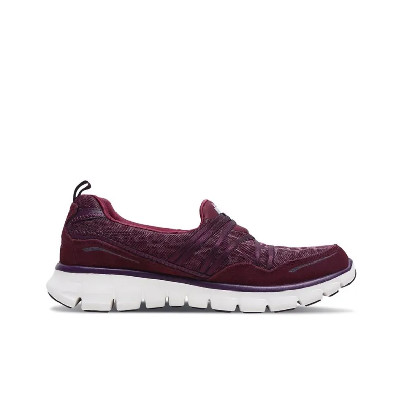 Skechers Synergy Cushioning Anti-Slip And Wear-Resistant Low-Top Casual Shoes Women's Burgundy-1