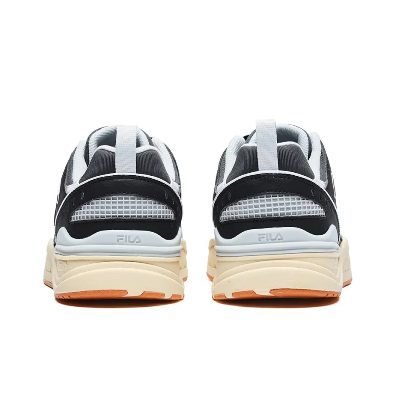 FILA Slam 22 Wear Resistant Low Top Skateboard Shoes Men's Black Contour Gray-4