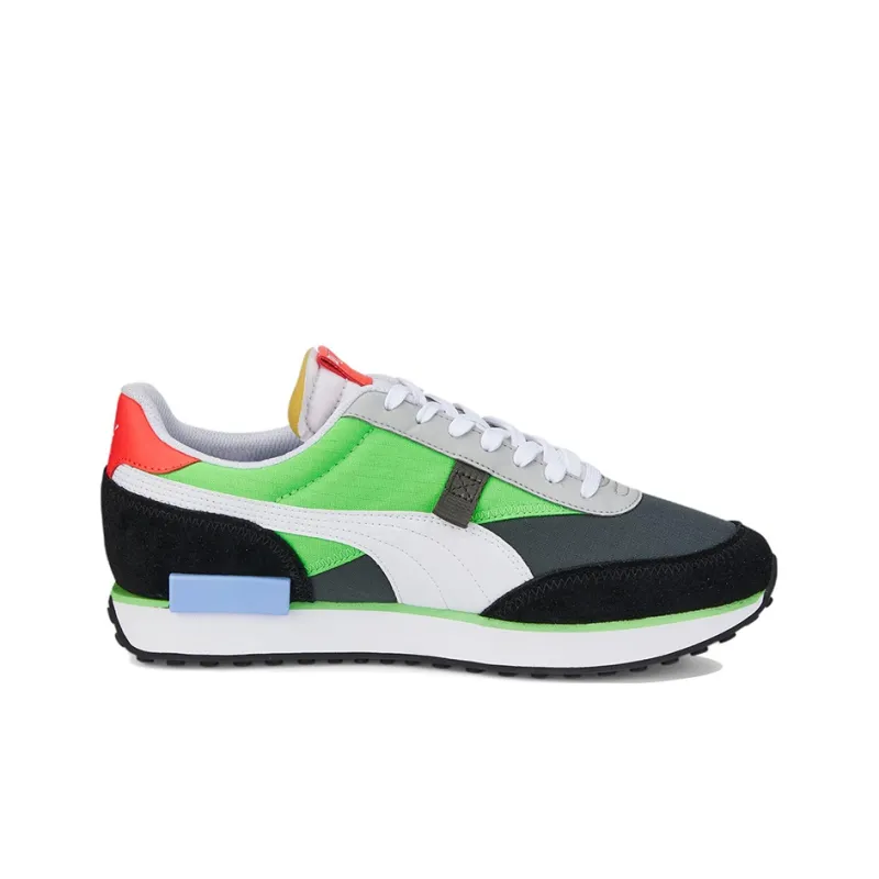 Puma Future Rider "Play On" Dark Shadow Fluo Green-1