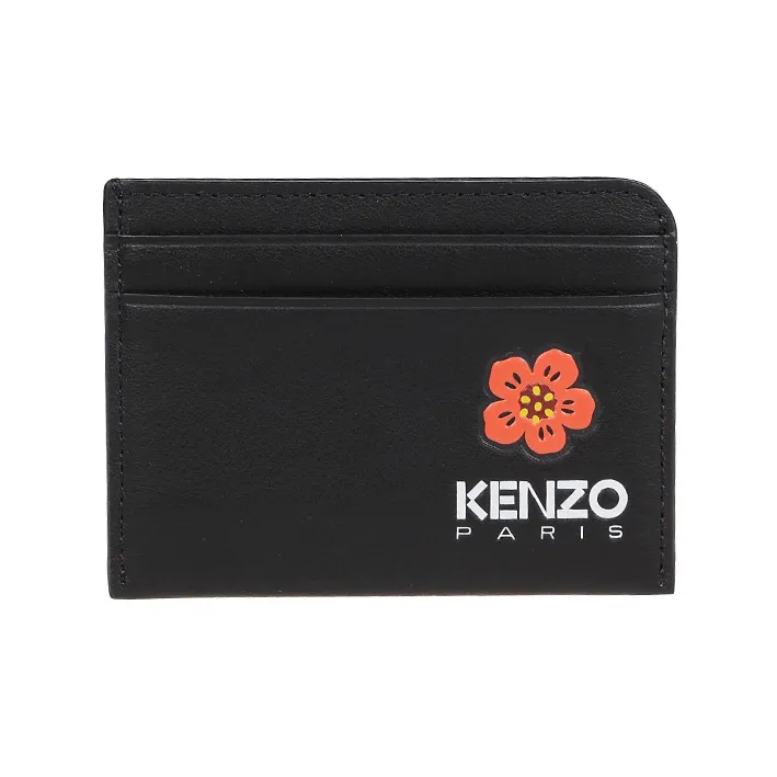 KENZO Calfskin Card Holder Card Holder Men's Black-0