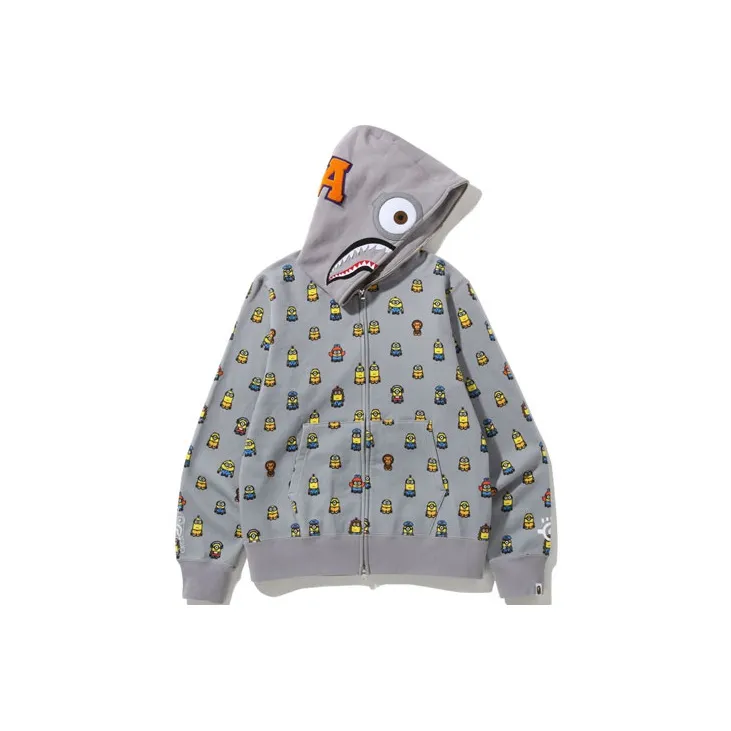 Bape X Minions Shark Full Zip Hoodie-1