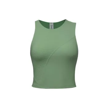 Lululemon Ribbed Asymmetrical Yoga Tank Tops Women's Green