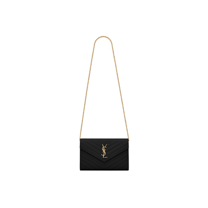 yves saint laurent monogram chain wallet