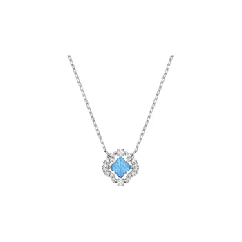 Swarovski Rhodium Plated Necklaces Women's Blue