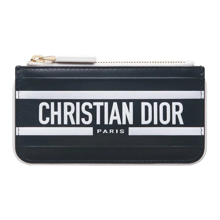 DIOR Calfskin Key Pouch Storage Bag Clutch Women's Blue-0