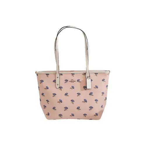 COACH City Zip Mulberry tote Smooth Plein One Shoulder Mulberry tote Bag Shopping Bag Handbag Large Size Women's Pink