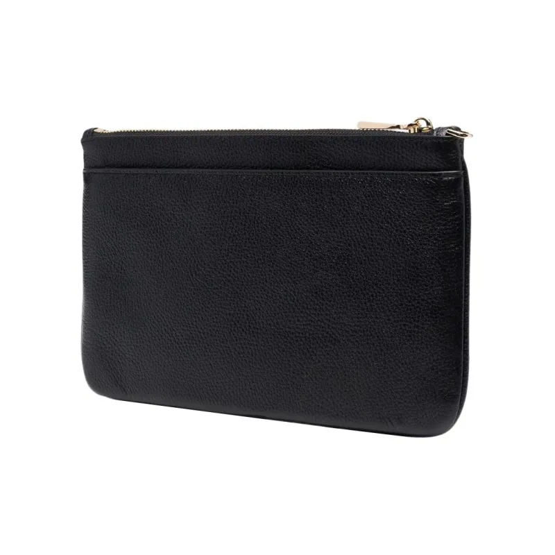MICHAEL KORS Leather Wrist Bag Clutch Unisex Black-1