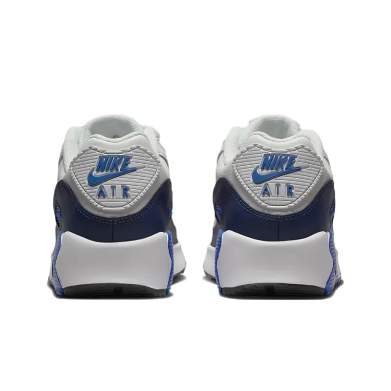 Nike Air Max 90 Leather GS 'White Navy Orange'-3