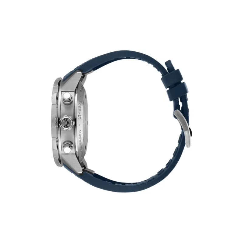 IWC Ocean Time Series Automatic Mechanical Movement Men's Watch Blue Dial Stainless Steel Case Rubber Strap-4