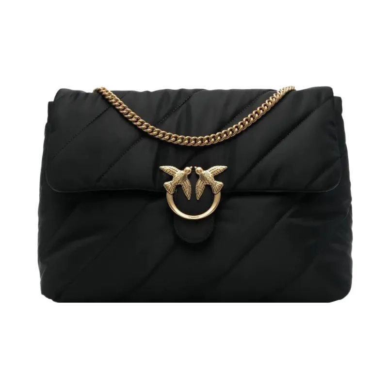 PINKO Leather Portable Crossbody Bag, Shoulder Bag Women's Black-0
