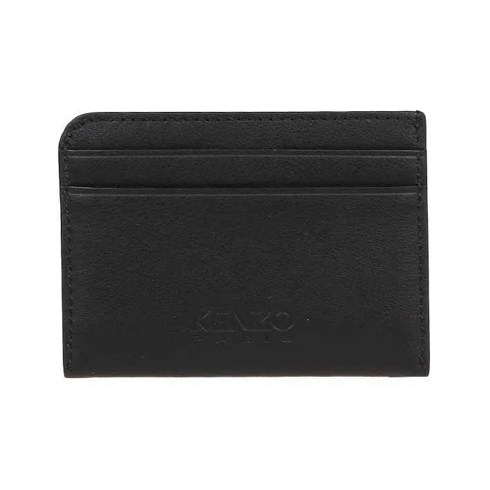 KENZO Calfskin Card Holder Card Holder Men's Black-1