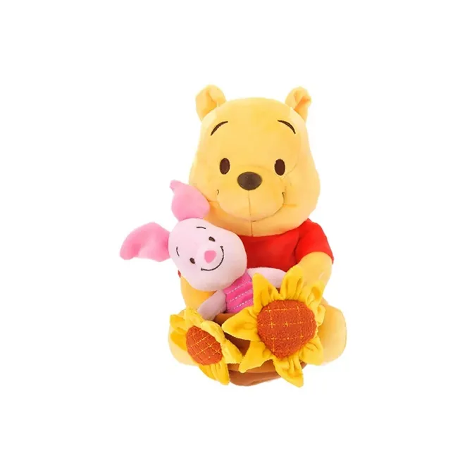 Disney Sunflower Collection Winnie The Pooh And Piglet Dolls Plush Doll 19cm Height-2