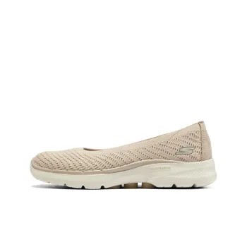 Skechers Go Walk 6 Cushioning Anti Slip Wear Resistant Breathability Low Top Casual Shoes Women's Taupe