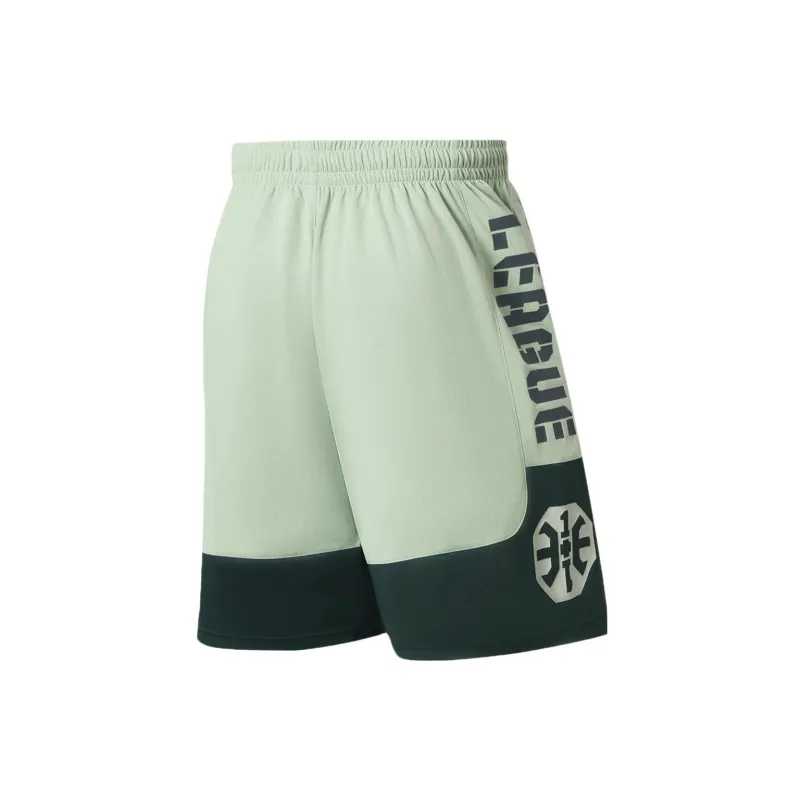 LiNing Badfive Basketball Shorts Men's Frosty Green Pine Ink Green-1