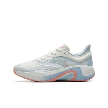 ANTA Running Collection Running Shoes Women's Low Top Ivory White/Illusion Blue/Floating Cloud Red
