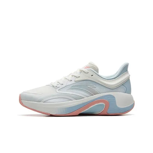 ANTA Running Collection Running Shoes Women's Low-Top Ivory White/FANTAsy Blue/Cloud Red