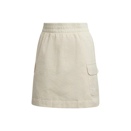 Adidas Originals ADICOLOR Casual Short Skirts Women's Apricot Cream