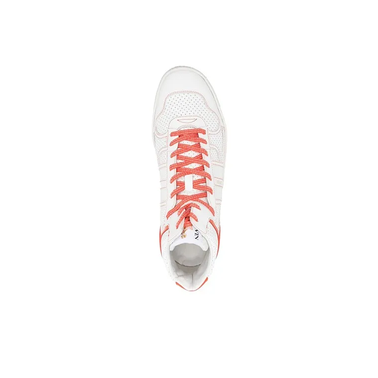 Lanvin High Top Stylish Skateboarding Shoes Men's White-4