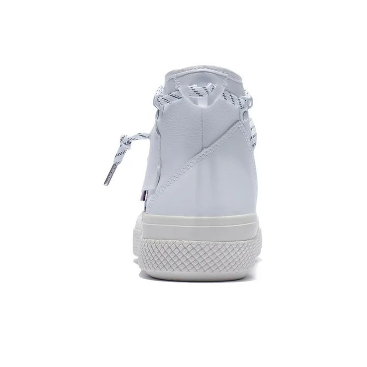 LiNing Wave Wear Resistant Cushioning Breathable High Top Skateboard Shoes Men's White-5