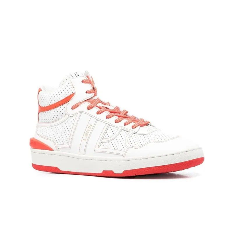 Lanvin High Top Stylish Skateboarding Shoes Men's White-2