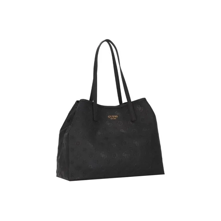 GUESS Polyurethane Tote Bag Shopping Bag Women's Black-1