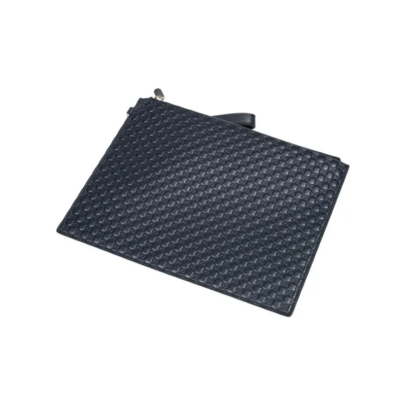 GUCCI Cow Leather Clutch Regular Men's Dark Blue-3