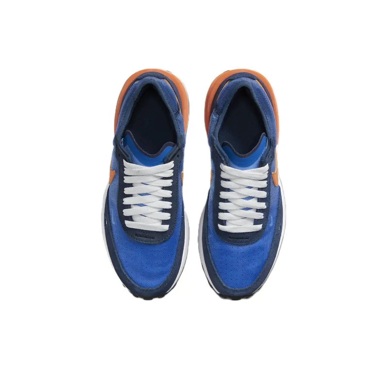 Nike Waffle One Cushioning Anti-Slip And Wear-Resistant Low-Top Casual Shoes GS Blue Orange-3