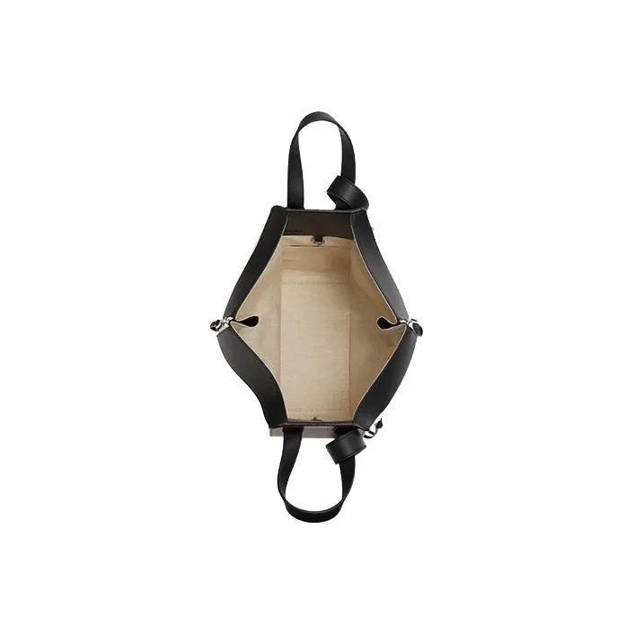LOEWE Hammock Calfskin Hammock Bag Portable Crossbody Bag Shoulder Bag Small Size Women's Black/Tan-4