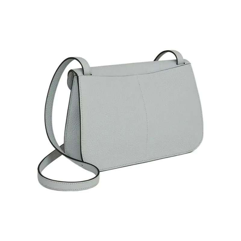 HERMES Halzan Clemence Bullock Leather Handbag Shoulder Bag Crossbody Bag Women's Pale Blue Saint Cup Blue-2