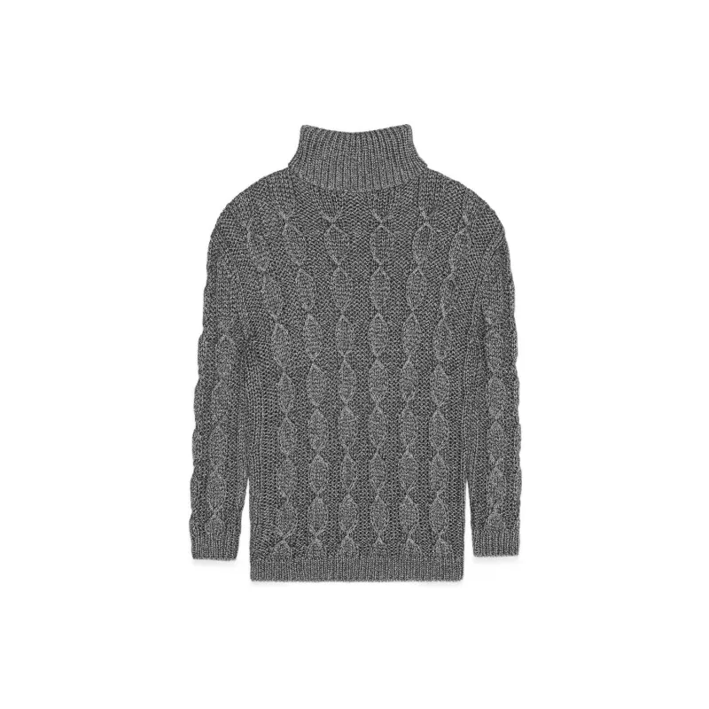 SAINT LAURENT Cable Knit Long Sleeved Jumper-1