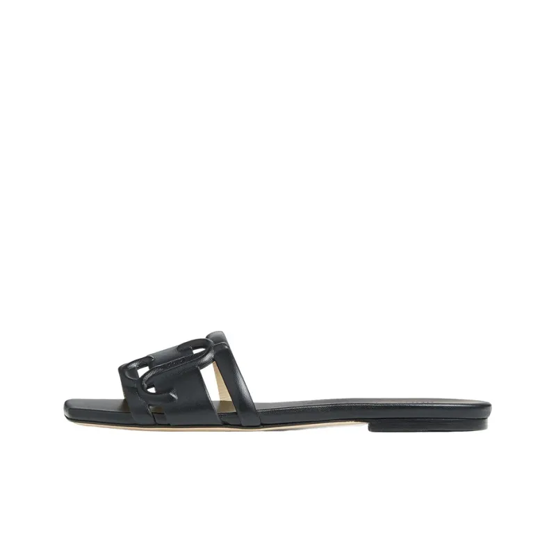 Jimmy Choo Rubber Sole Slip Resistant Stylish Sandal Women's Black-0