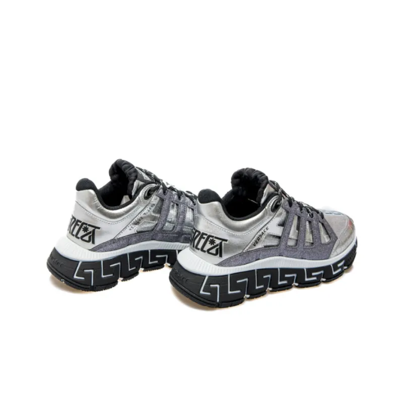 VERSACE Trigreca Shock Absorbers Low Top Casual Shoes Women's Silver-2