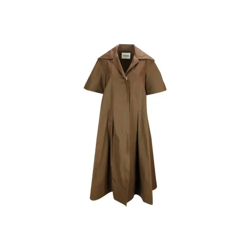 JIL SANDER Short-Sleeved Dresses Women's Brown