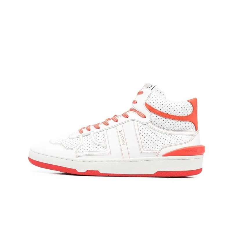 Lanvin High Top Stylish Skateboarding Shoes Men's White-0