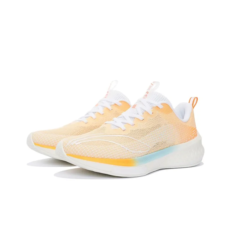 LINING Red Hare 5 Pro Running Shoes Women's Low Top Fluorescent Milk Yellow-2