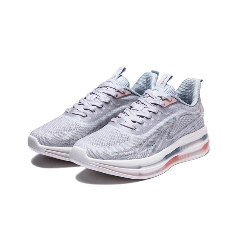 Erke Low Top Running Shoes Women's Gray Pink-1