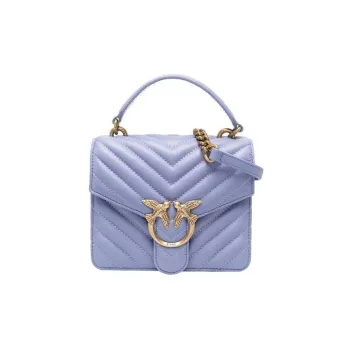 PINKO Calfskin Tote Bag, Shopping Bag, Shoulder Bag, Crossbody Bag, Handbag Women's Purple