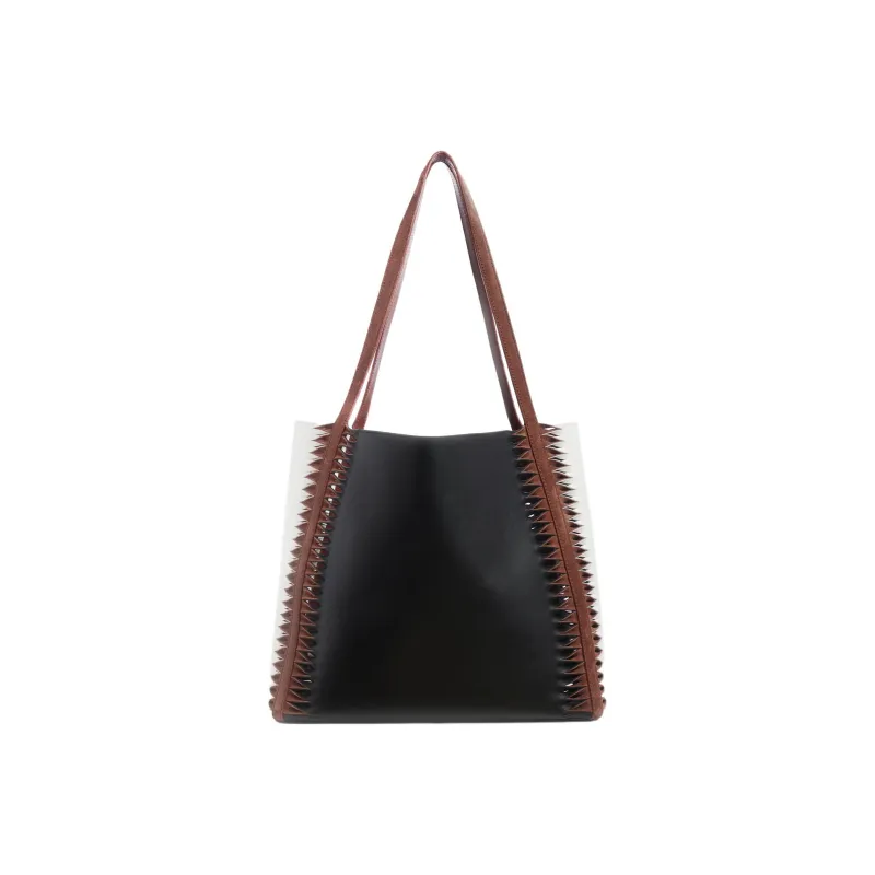 Chloe LOUELA Cow Leather Tote Bag Shopping Bag Handbag Shoulder Bag Women's Black-0
