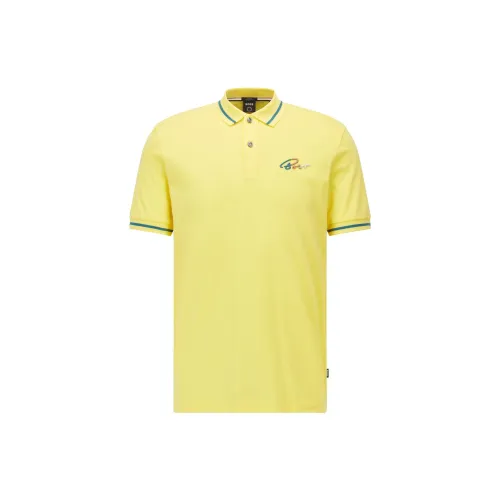 HUGO BOSS Polo Shirts Men Yellow